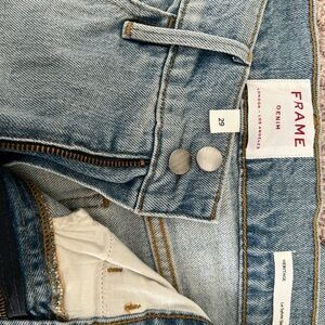 Frame Denim Sky Blue Straight Leg Jeans